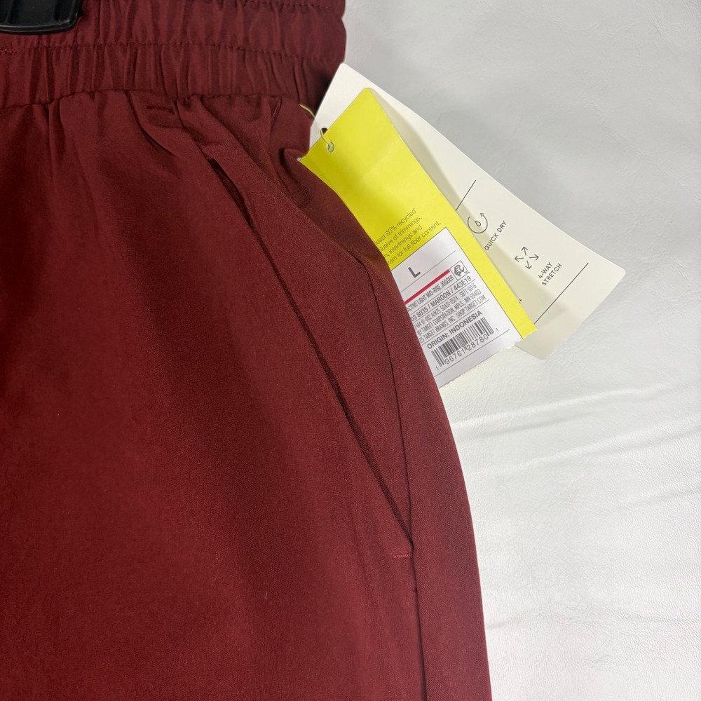 All in Motion Active Light Mid-Rise Jogger Maroon Red Large UPF 50+ New With Tag - Picture 9 of 15